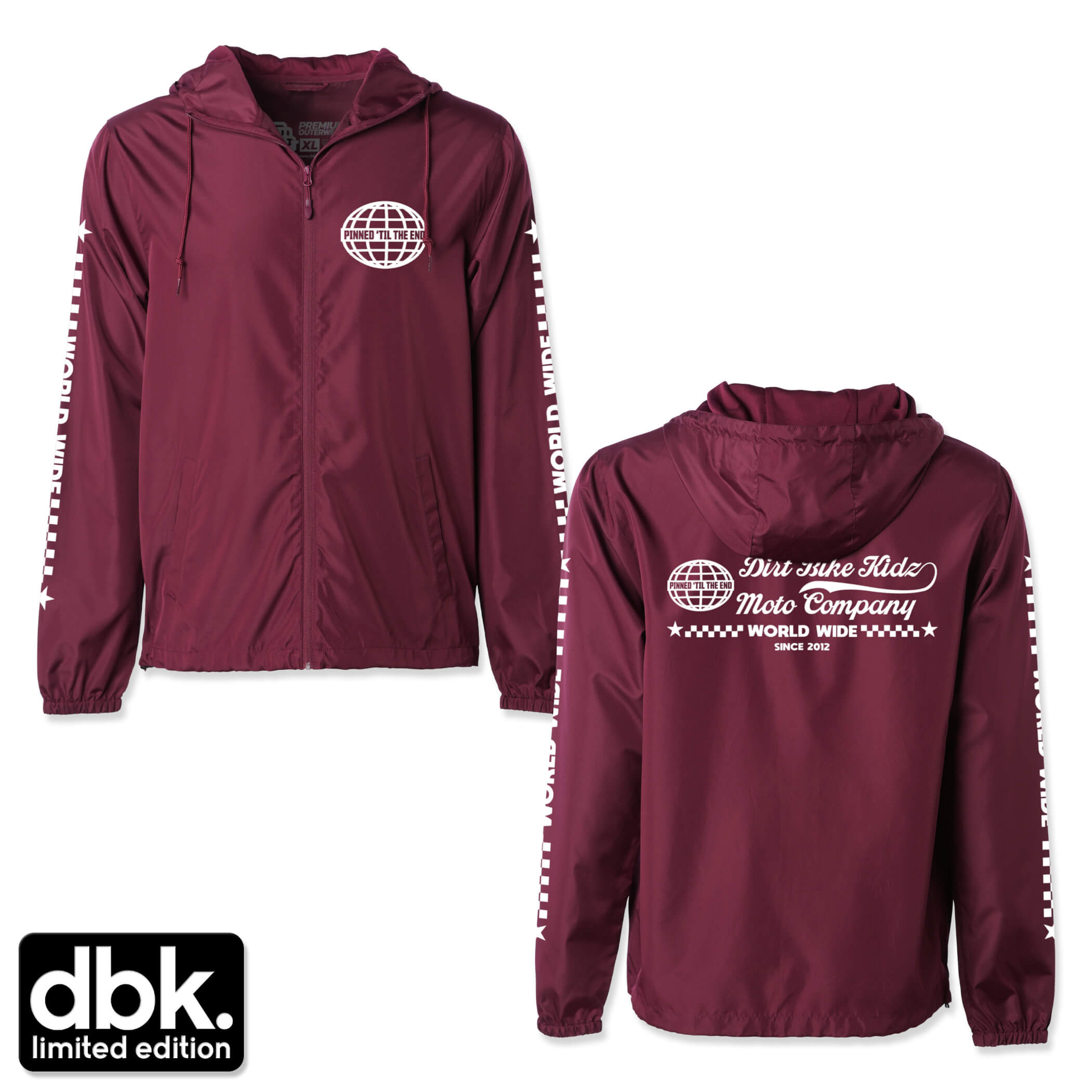 World Wide | Zip-Up Windbreaker | DBK Limited Edition – Dirt Bike Kidz