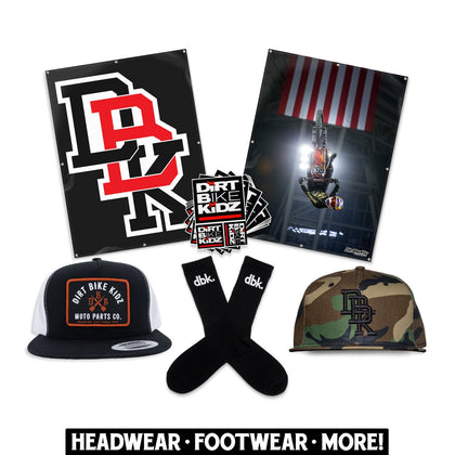 Accessories collection - Headwear, footwear, stickers, banners & everything else!