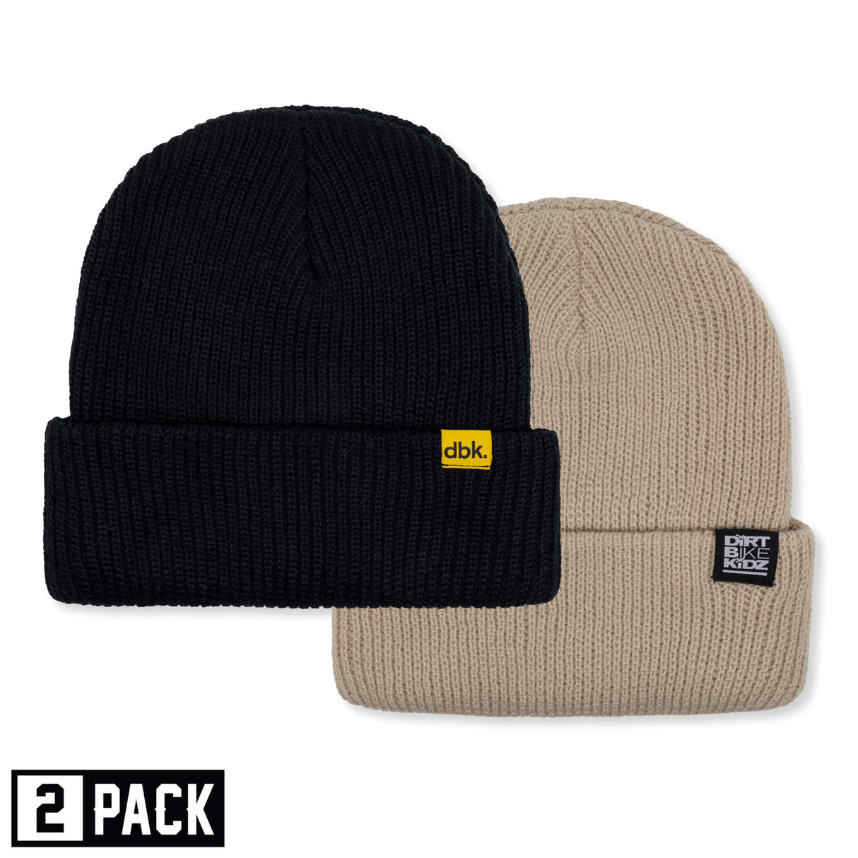 Black & Tan - Beanie 2-Pack