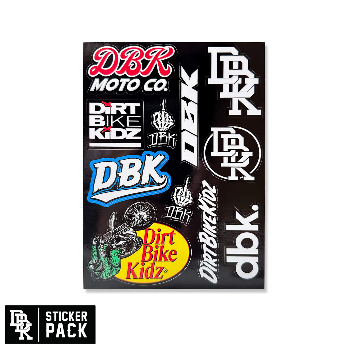 Branded | DBK Sticker Pack | Fast, Worldwide Shipping – Dirt Bike Kidz