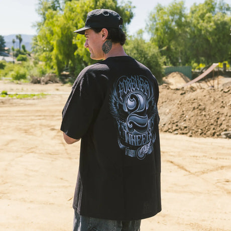 Black Forever 2 Wheels tee