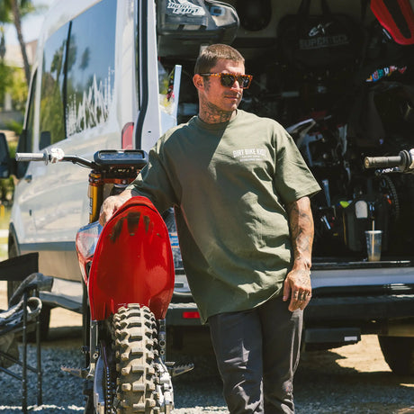 Speed & Style Tee in Military Green, DBK Racing Crew chest logo