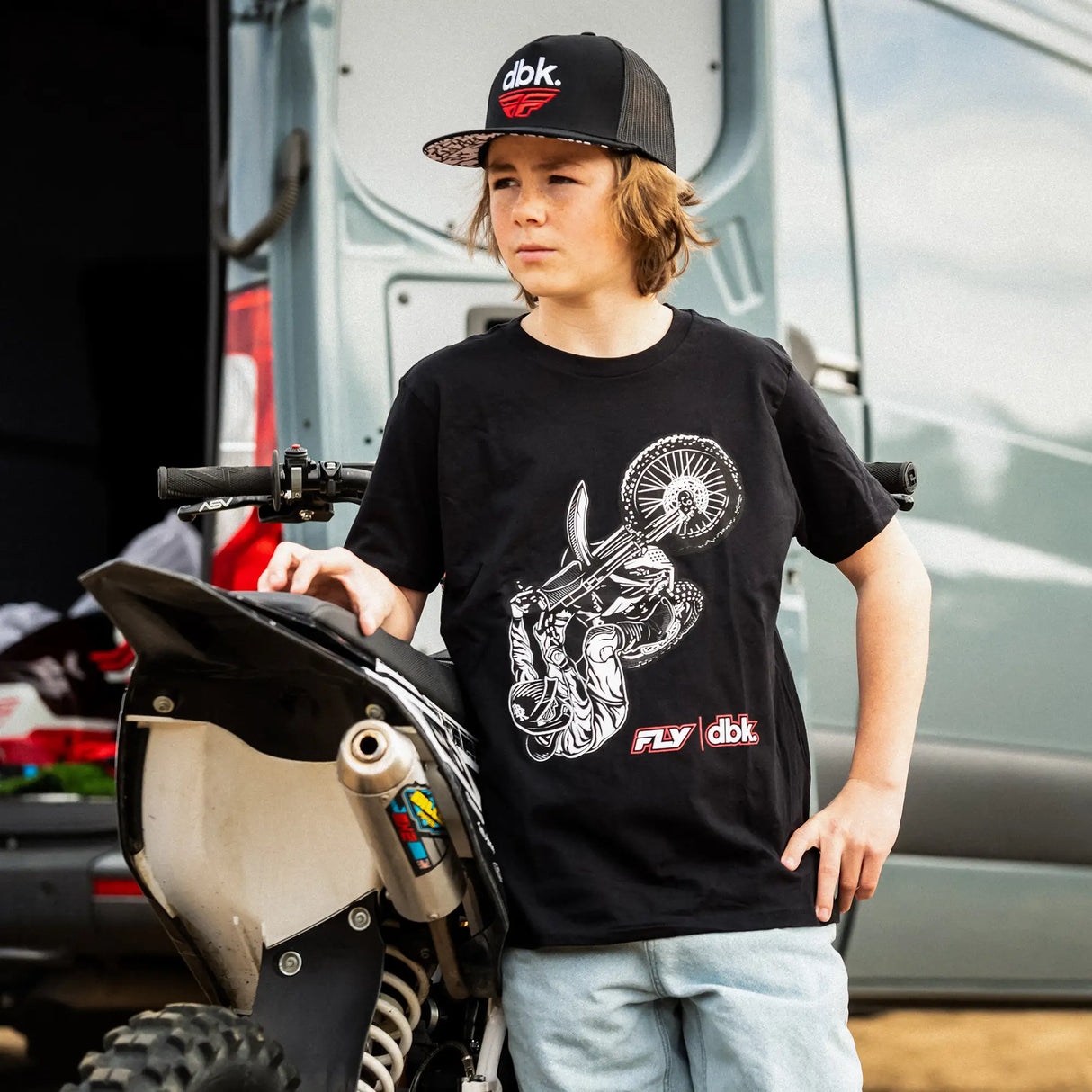 FLY x DBK Wheelie - Youth Premium Tee