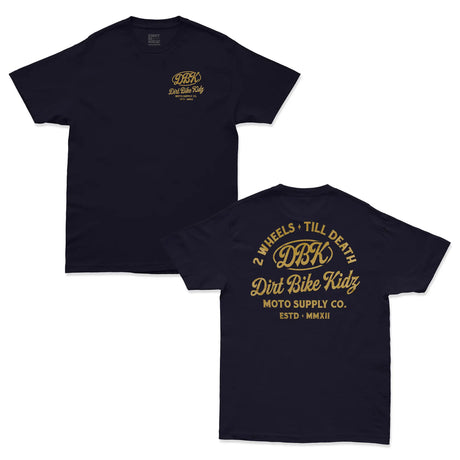 Gold Nugget Tee in navy mit kleinem DBK-Logo auf der Brust, Rundhalsausschnitt