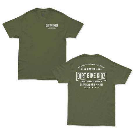 Speed & Style Tee in Military Green, short-sleeve with DBK chest logo