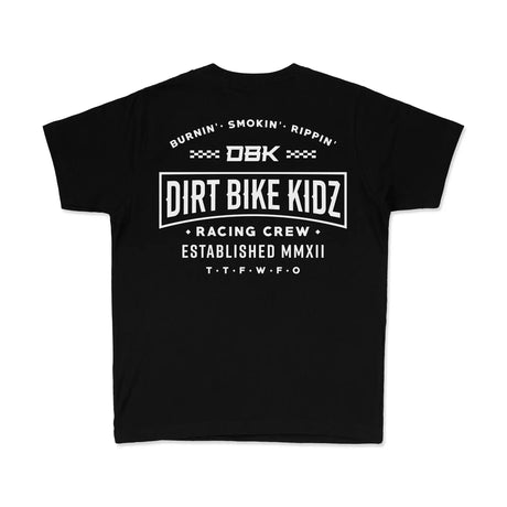 Youth Premium Tee, black: large DBK racing crew back print