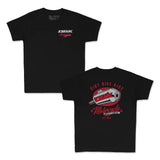 Youth premium tee black, front/back DBK Motocycle graphic and logo