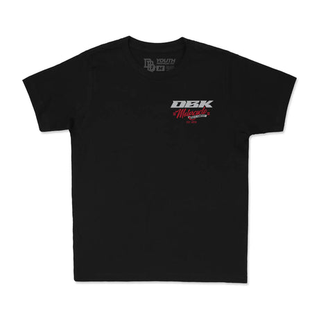 Youth premium tee black with DBK Motocycle company chest logo