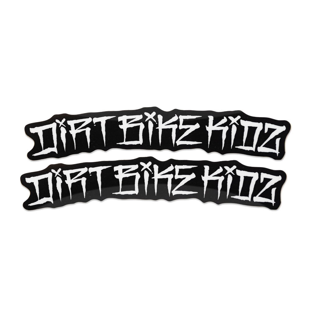 Pit Bike Fender Stickers - OG White