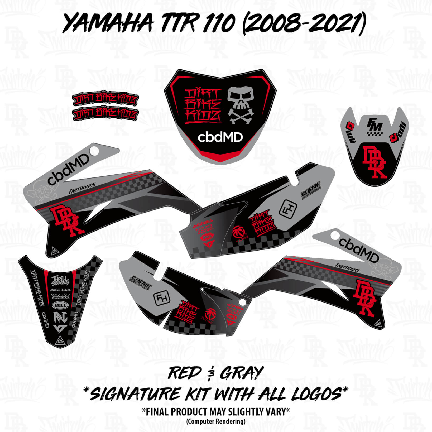 Yamaha TTR110 | DBK Signature Graphic Kits | Faded – Dirt