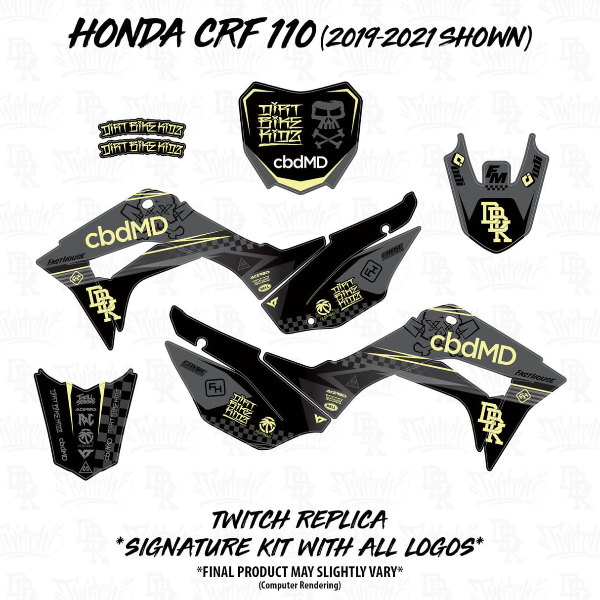 Honda CRF 110/50 Faded (BLK/YLW)