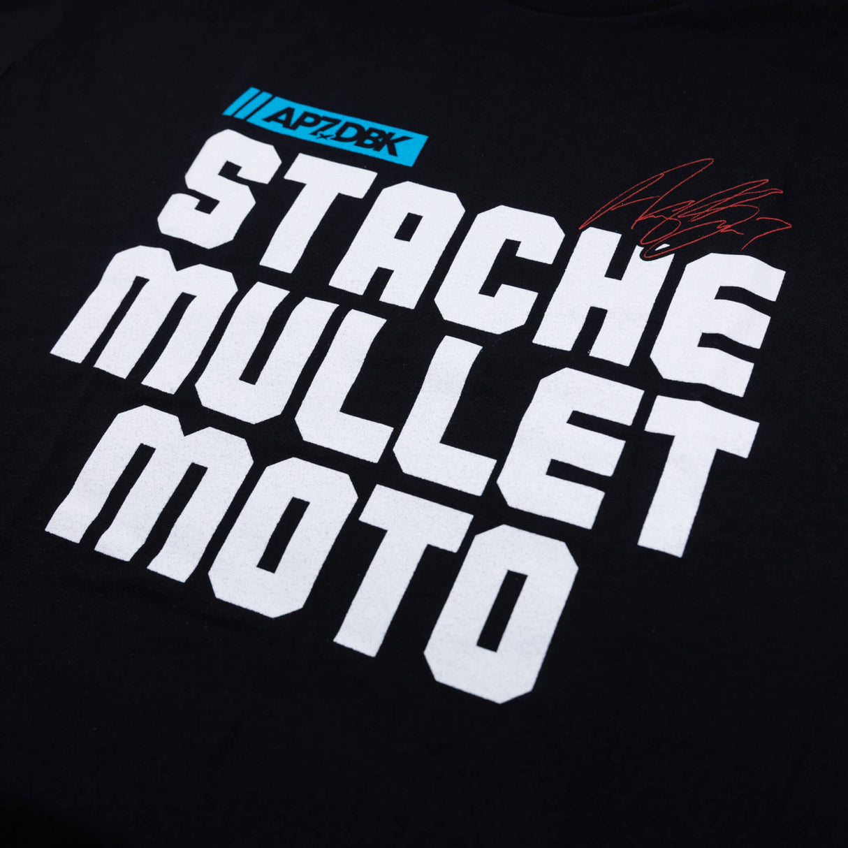 Stache Mullet Moto - AP7 Tee