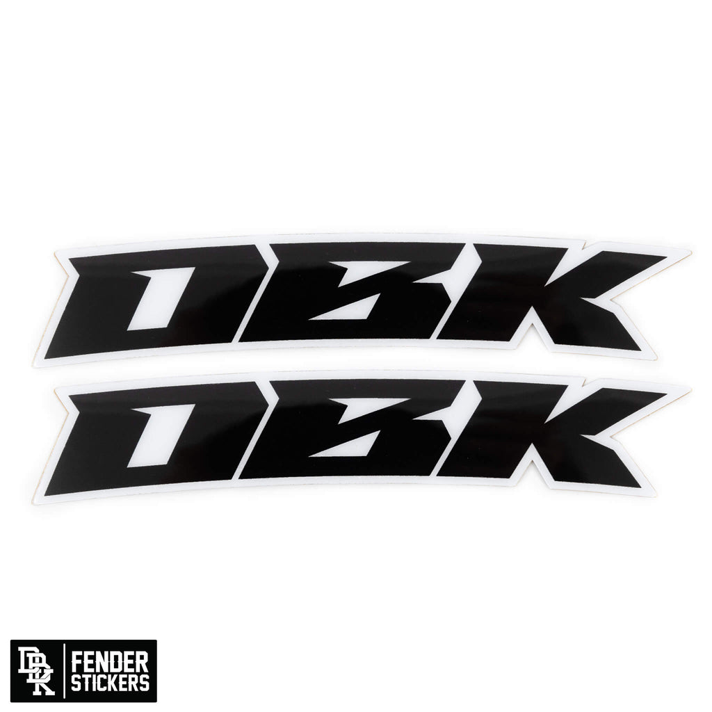 Pit Bike Fender Stickers - Racer BLK