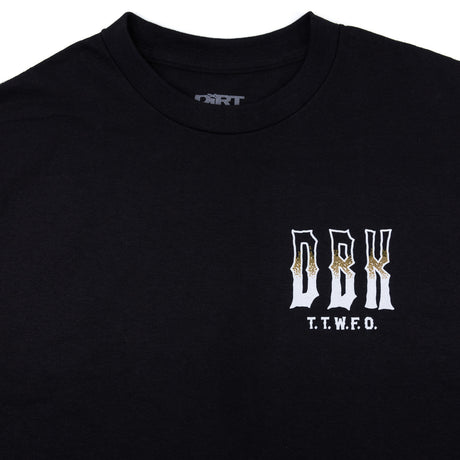 Ghost Rider Tee black, neckline and chest detail showing DBK logo and T.T.W.F.O. text