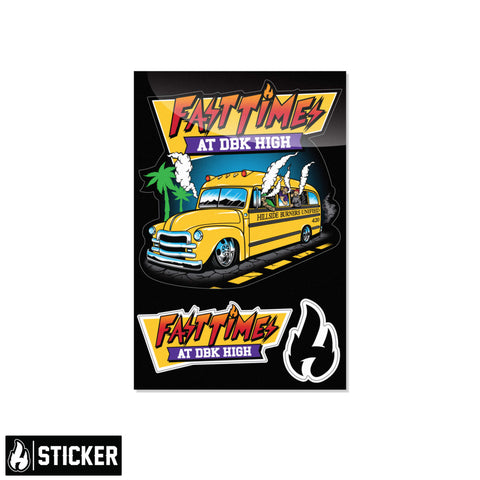 Fast Times | Hillside Burners Sticker Pack | Fast, Worldwide Shipping