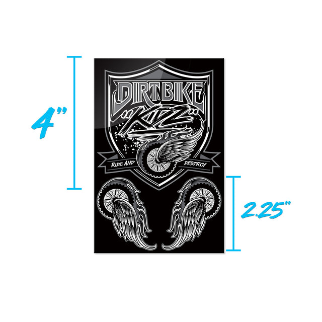 Dbk Sticker DBK Shield Decals | Motocross Stickers | Global Shipping – Dirt Bike Kidz