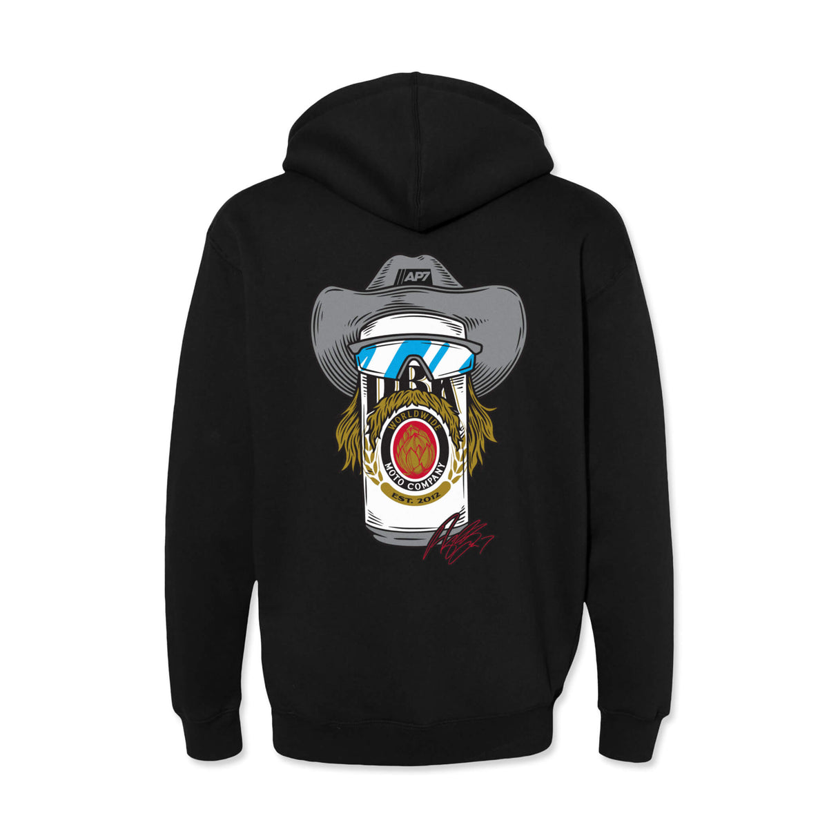 Stache Mullet Moto - AP7 Hoodie