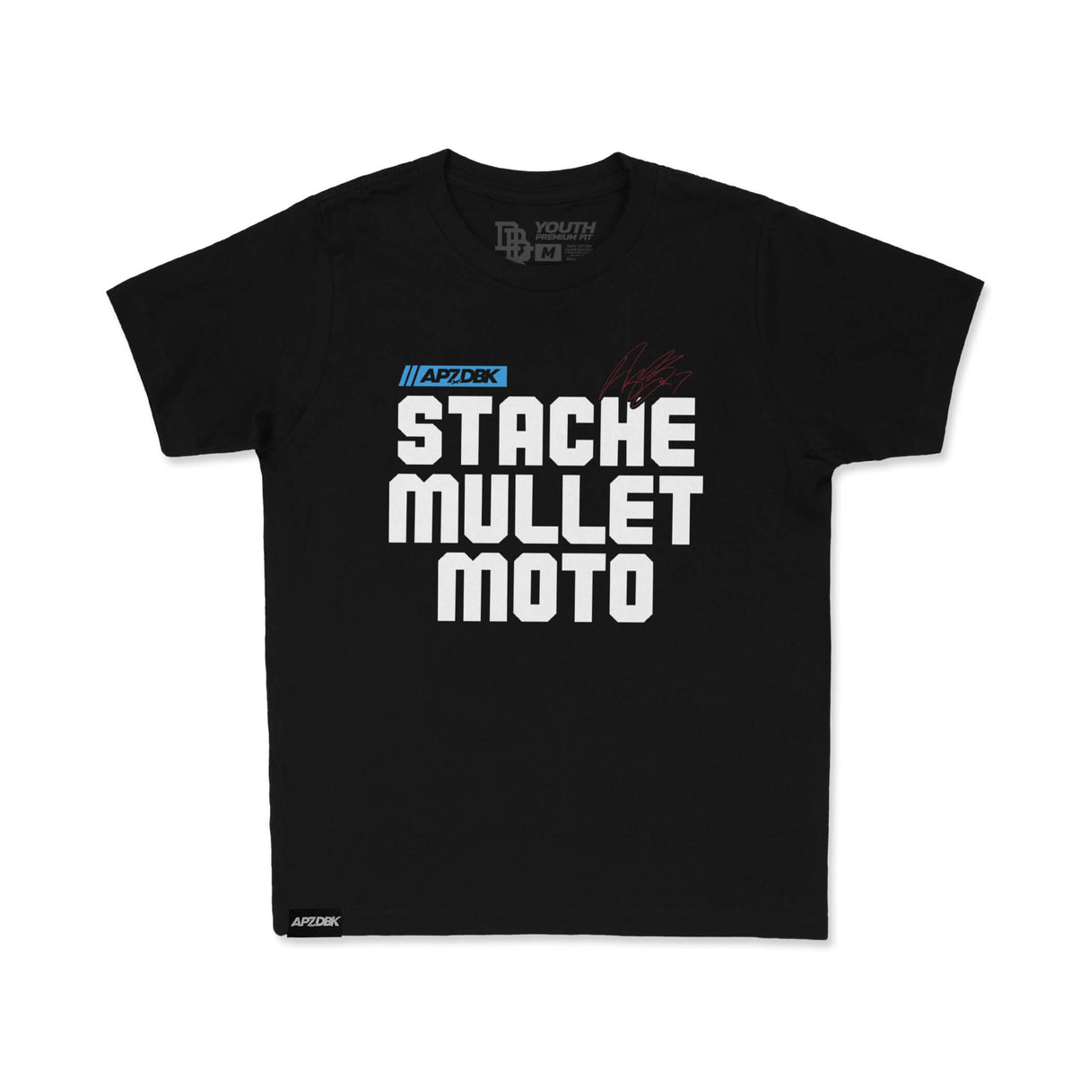 Stache Mullet Moto - AP7 Youth Premium Tee